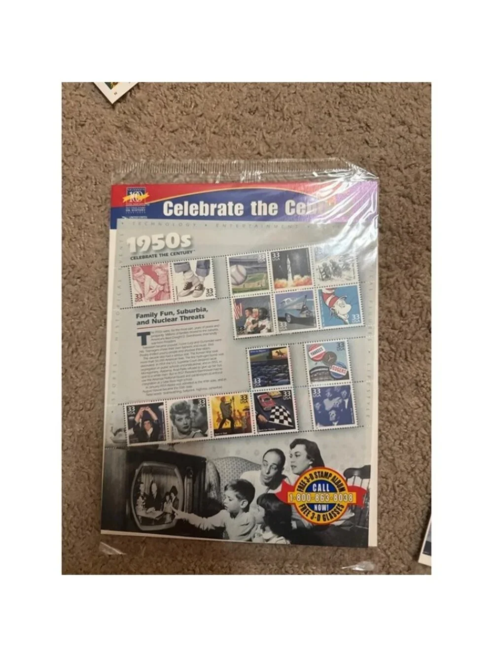 1949, 1950 and 1960s celebrate the century stamps